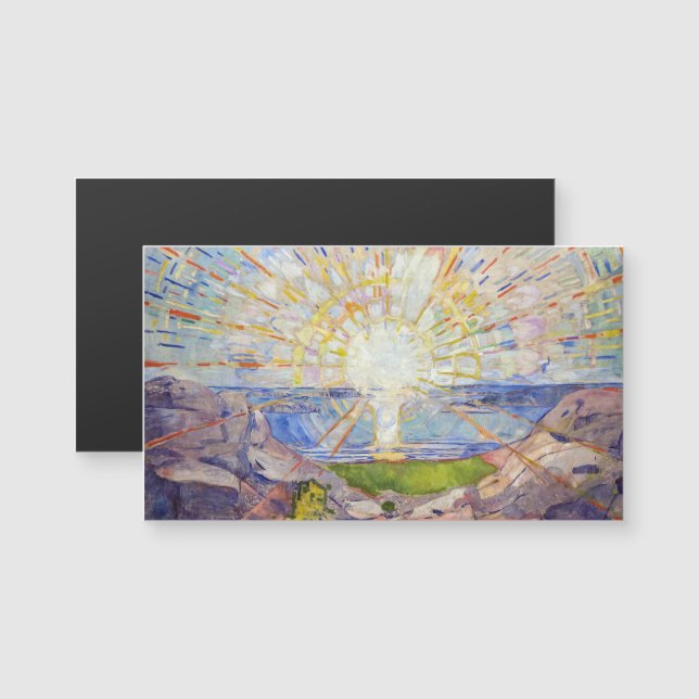 Edvard Munch - Magnetkortet Sol 1911 (Fram/baksida)