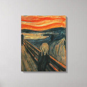Edvard Munch målar krämen (Skrik) 1893 Canvastryck