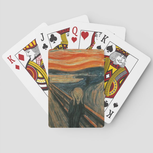 Edvard Munch målar krämen (Skrik) 1893 Casinokort (Baksidan)