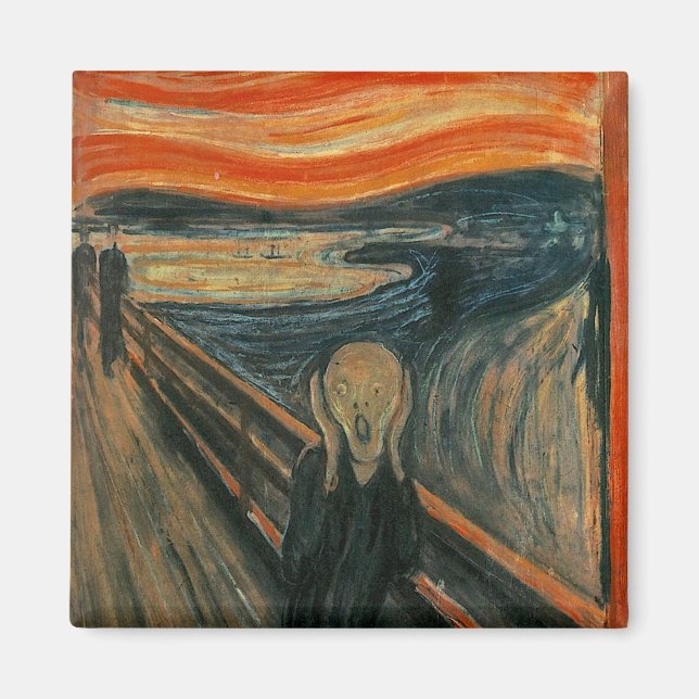 Edvard Munch målar krämen (Skrik) 1893 Magnet (Framsidan)