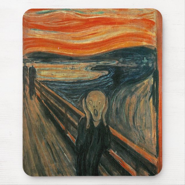 Edvard Munch målar krämen (Skrik) 1893 Musmatta (Framsidan)