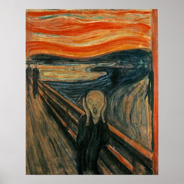 Edvard Munch målar krämen (Skrik) 1893 Poster (Framsidan)