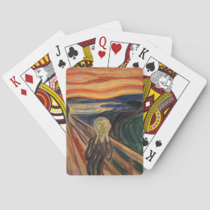 Edvard Munch målar krämen (Skrik) 1910 Casinokort