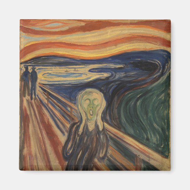 Edvard Munch målar krämen (Skrik) 1910 Magnet (Framsidan)