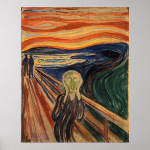 Edvard Munch målar krämen (Skrik) 1910 Poster