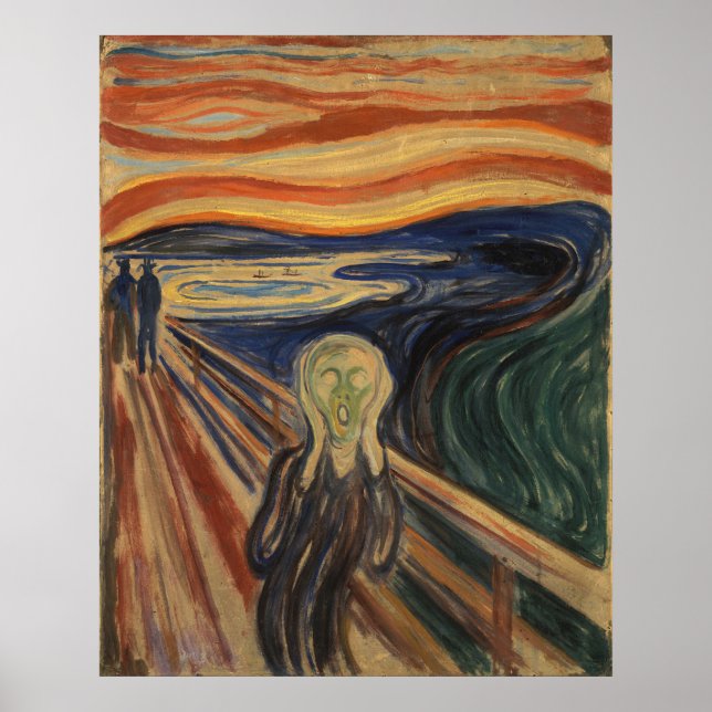 Edvard Munch målar krämen (Skrik) 1910 Poster (Framsidan)