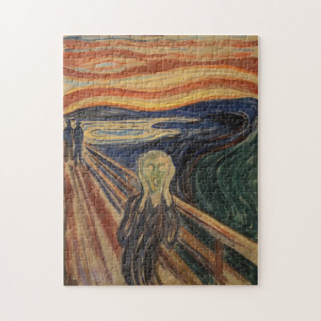 Edvard Munch målar krämen (Skrik) 1910 Pussel (Vertikal)
