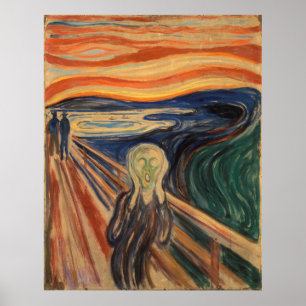 Edvard Munch målning av grädde Poster