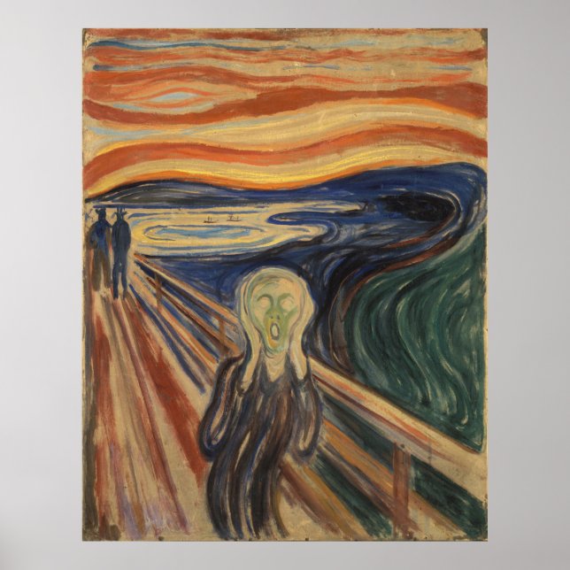Edvard Munch målning av grädde Poster (Framsidan)