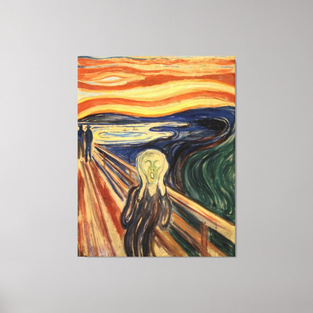 Edvard Munch, målning av konstverket Skräm Canvastryck (Framsida)