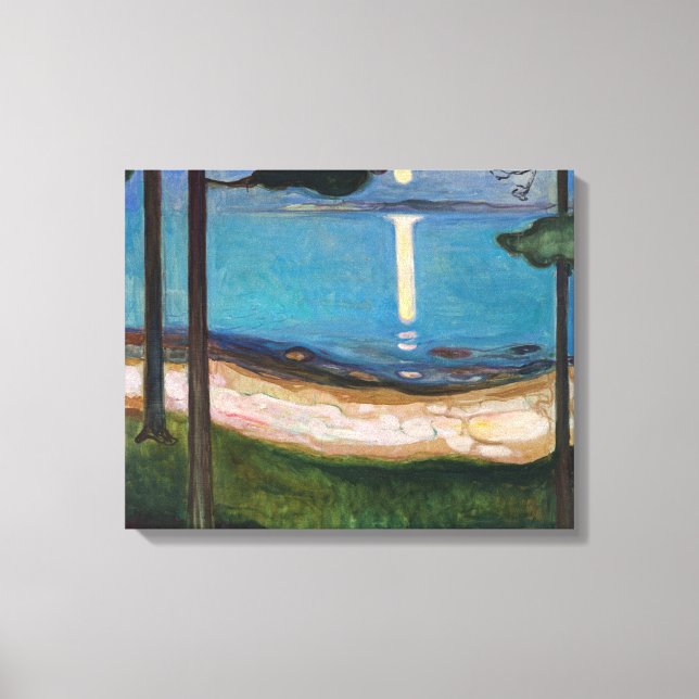 Edvard Munch - Månljus Canvastryck (Framsida)