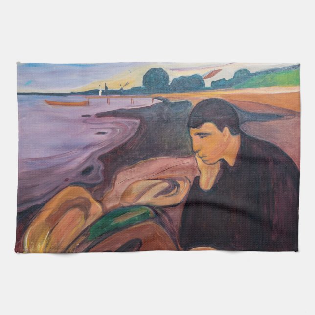 Edvard Munch - Melancholy 1894 Kökshandduk (Horisontell)