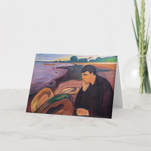 Edvard Munch - Melancholy 1894 Kort (Framsida)