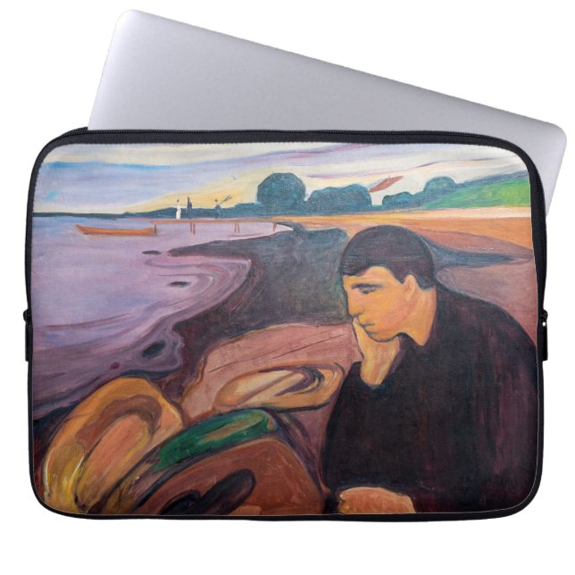 Edvard Munch - Melancholy 1894 Laptop Fodral (Framsidan)