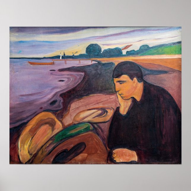 Edvard Munch - Melancholy 1894 Poster (Framsidan)