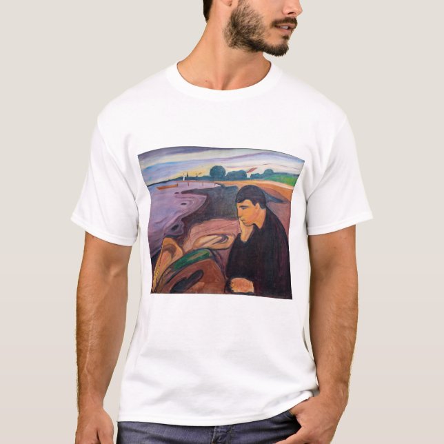 Edvard Munch - Melancholy 1894 T Shirt (Framsida)