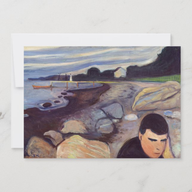Edvard Munch - Melancholy Inbjudningar (Framsida)
