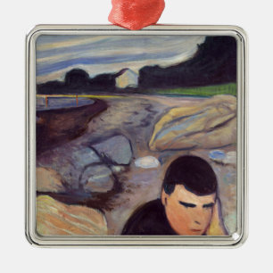 Edvard Munch - Melancholy Julgransprydnad Metall