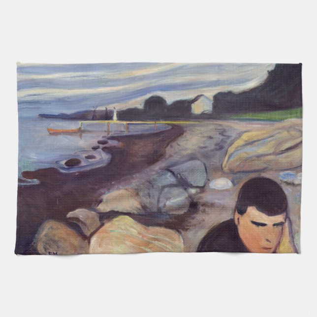 Edvard Munch - Melancholy Kökshandduk (Horisontell)