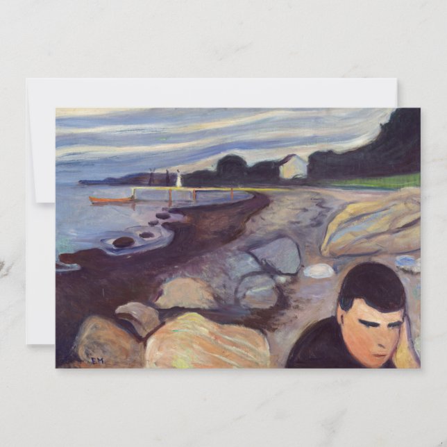 Edvard Munch - Melancholy Tack Kort (Framsida)