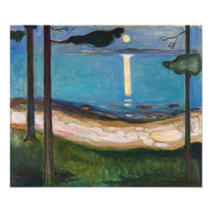 Edvard Munch - Moonlight Fototryck