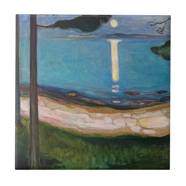Edvard Munch - Moonlight Kakelplatta (Framsidan)