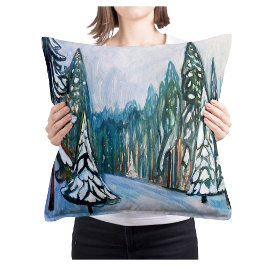 Edvard Munch Nysnö, Vinterlandskap med skog Kudde