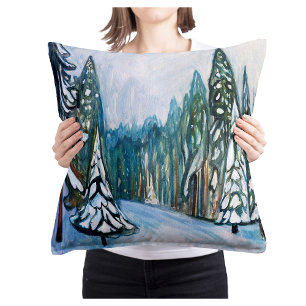 Edvard Munch Nysnö, Vinterlandskap med skog Kudde