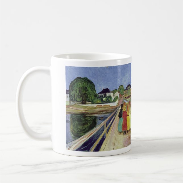 Edvard Munch Painting Girls på bryggan (c 1902) Kaffemugg (Vänster)