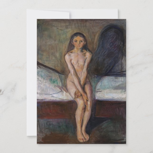 Edvard Munch - Pubertet Tack Kort (Framsida)