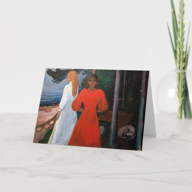 Edvard Munch - Red and White Kort (Framsida)