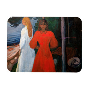 Edvard Munch - Red and White Magnet