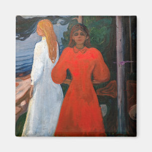 Edvard Munch - Red and White Magnet