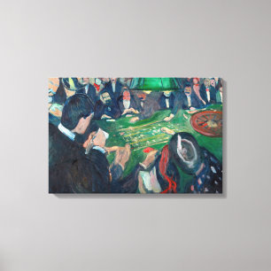 Edvard Munch - Roulettbordet i Monte Carlo Canvastryck