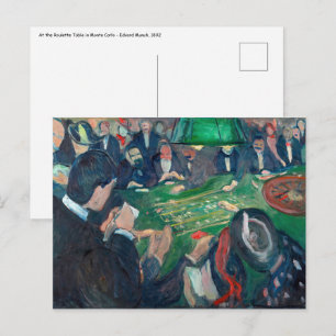 Edvard Munch - Roulettbordet i Monte Carlo Vykort