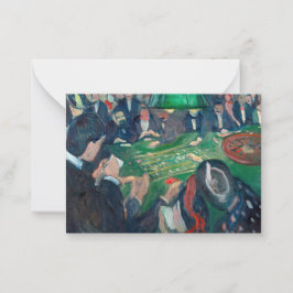 Edvard Munch - Roulette Bord i Monte Carlo Anteckningskort