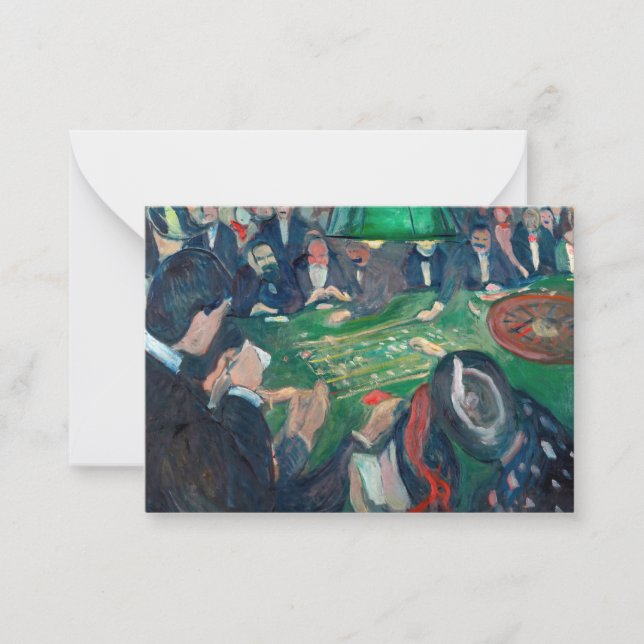 Edvard Munch - Roulette Bord i Monte Carlo Anteckningskort (Framsida)