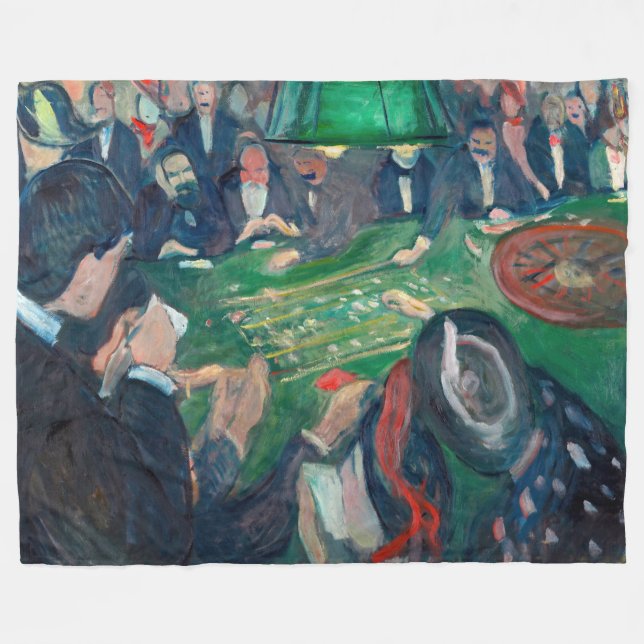 Edvard Munch - Roulette Bord i Monte Carlo Fleecefilt (Framsidan (Horisontell))