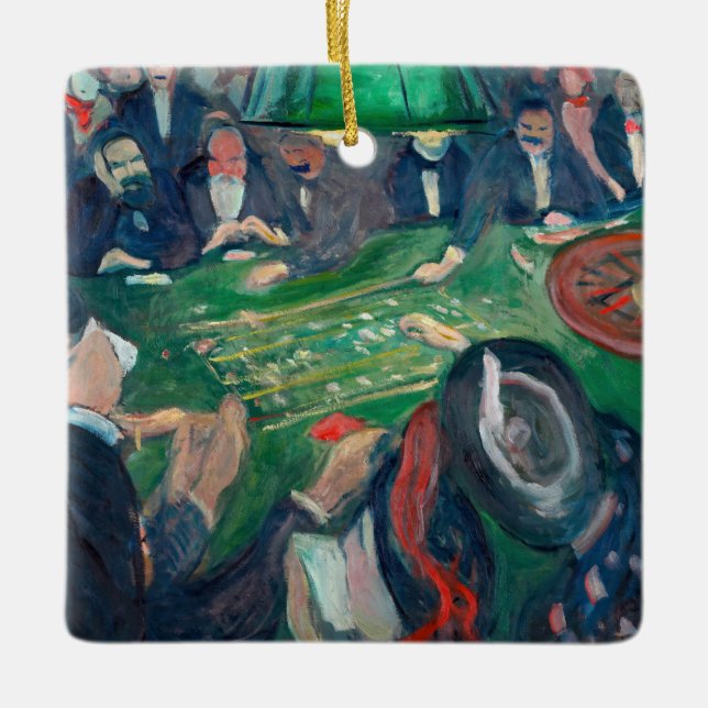 Edvard Munch - Roulette Bord i Monte Carlo Julgransprydnad Keramik (Framsida)