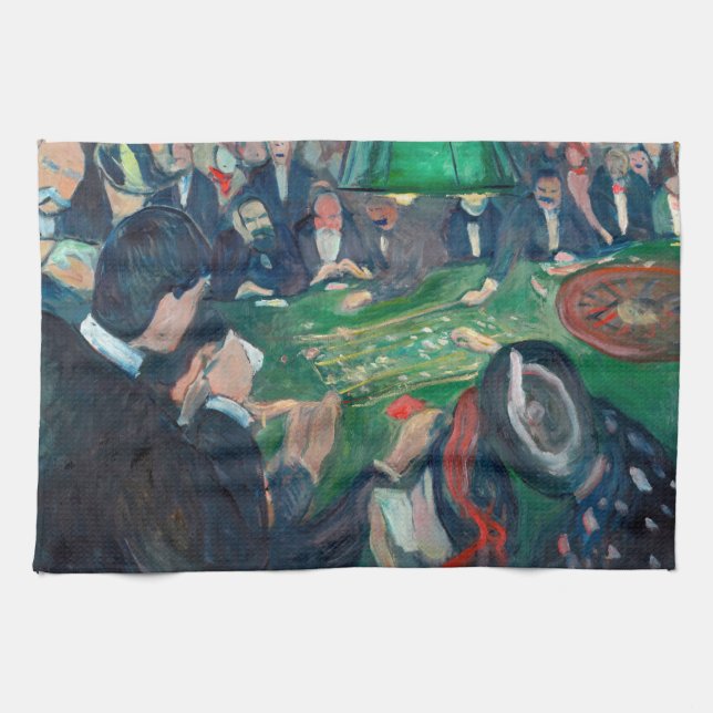 Edvard Munch - Roulette Bord i Monte Carlo Kökshandduk (Horisontell)