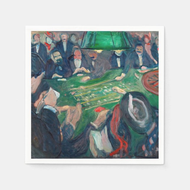 Edvard Munch - Roulette Bord i Monte Carlo Pappersservett (Framsidan)