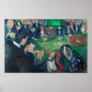 Edvard Munch - Roulette Bord i Monte Carlo Poster