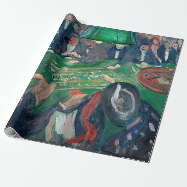 Edvard Munch - Roulette Bord i Monte Carlo Presentpapper (Utrullad)