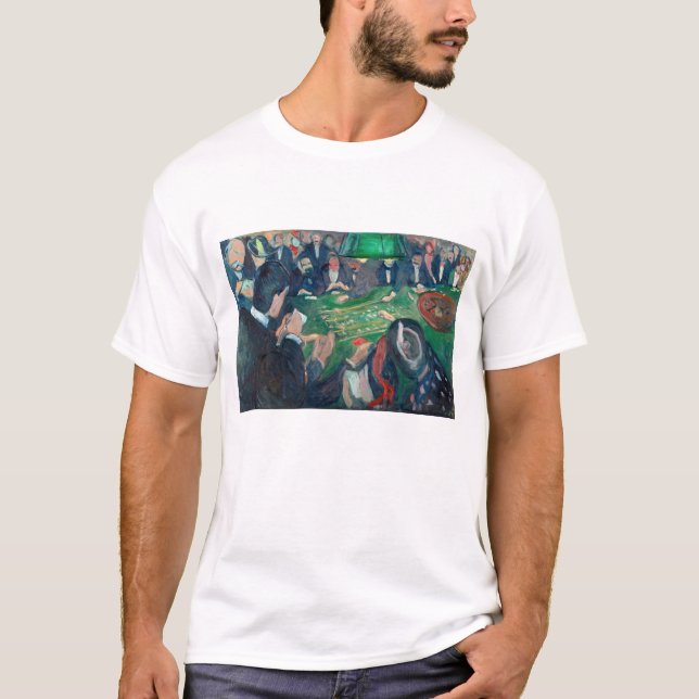 Edvard Munch - Roulette Bord i Monte Carlo T Shirt (Framsida)