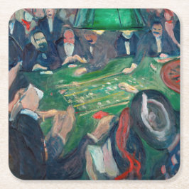 Edvard Munch - Roulette Bord i Monte Carlo Underlägg Papper Kvadrat