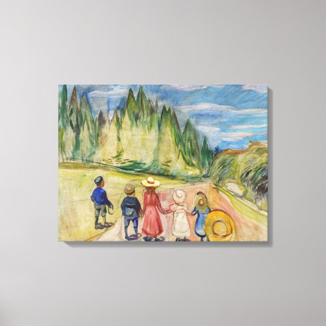 Edvard Munch - Sagoskogen Canvastryck (Framsida)