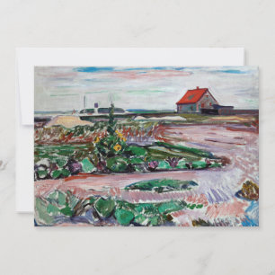 Edvard Munch - Seashore. Liggande nära Lubeck Inbjudningar