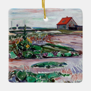 Edvard Munch - Seashore. Liggande nära Lubeck Julgransprydnad Keramik