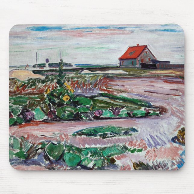 Edvard Munch - Seashore. Liggande nära Lubeck Musmatta (Framsidan)