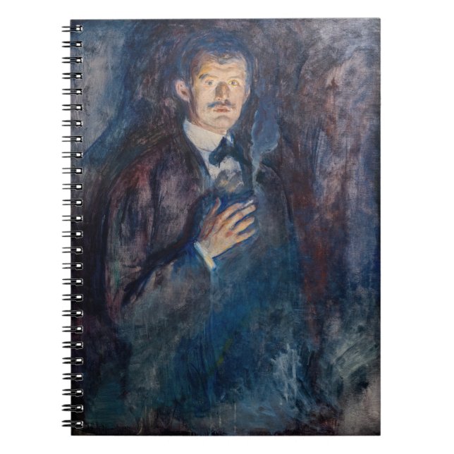 Edvard Munch - Self-Porträtt med Cigarette Anteckningsbok (Framsidan)